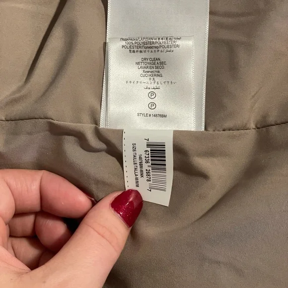 BCBG Felicia Faux Fur Hooded Coat SUPER SOFT Shiny, Caramel, Tan
